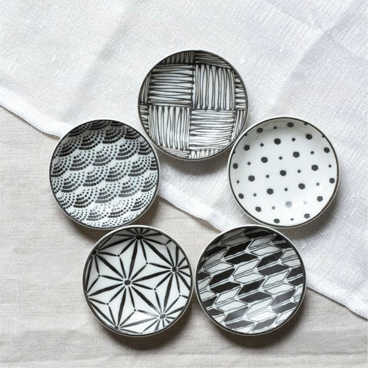 Close-up of water-repellent texture on Japanese small plate