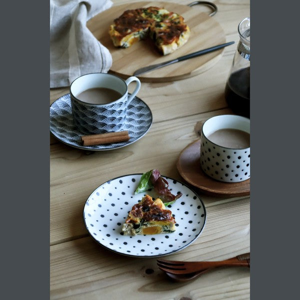 Modern Japanism coffee cup and saucer used for serving coffee at table