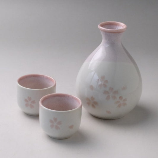 Kasumi Sakura Mino Ware Sake Set