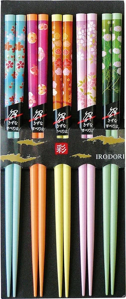 Nagomi Floral chopstick set with delicate flower patterns and soft colors