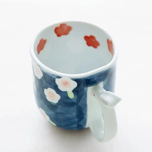 Arita Ware Plum Blossom Bunny Mug