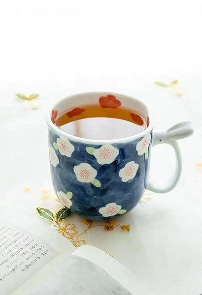 Arita Ware Plum Blossom Bunny Mug