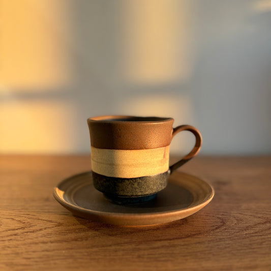 Sepia Coffee Cup & Saucer Set