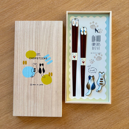 貓咪筷子與筷架禮盒裝
