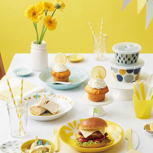 Vibrant Mino ware plate set adding color to everyday meal setting