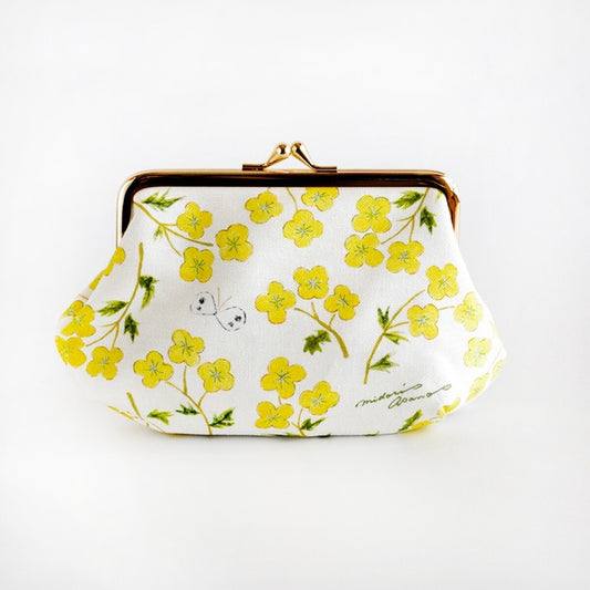 Cozyca canvas pouch "Quiet Afternoon" by Midori Asano in yellow floral design