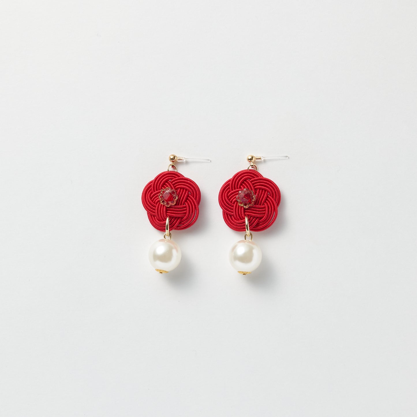 Handcrafted Mizuhiki Pearl Bloom Earrings