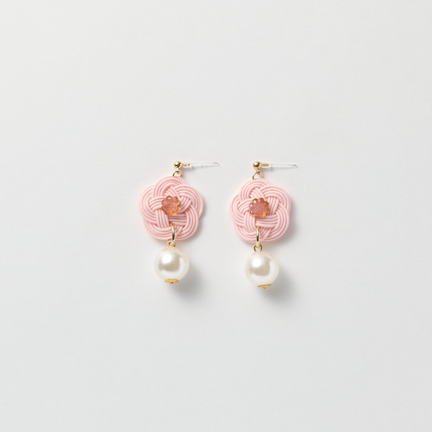 Handcrafted Mizuhiki Pearl Bloom Earrings