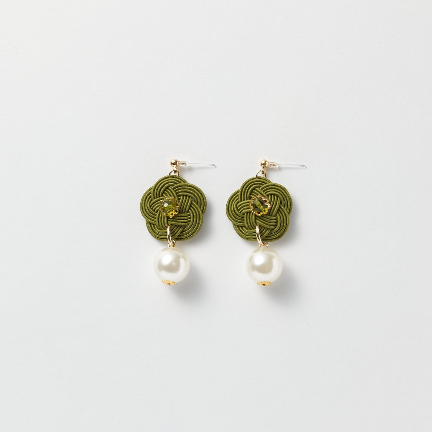 Handcrafted Mizuhiki Pearl Bloom Earrings