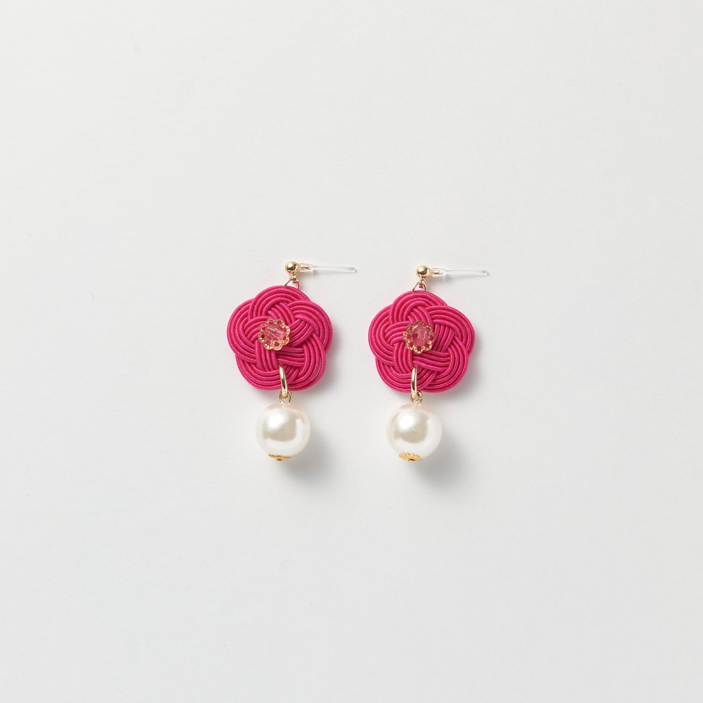 Handcrafted Mizuhiki Pearl Bloom Earrings