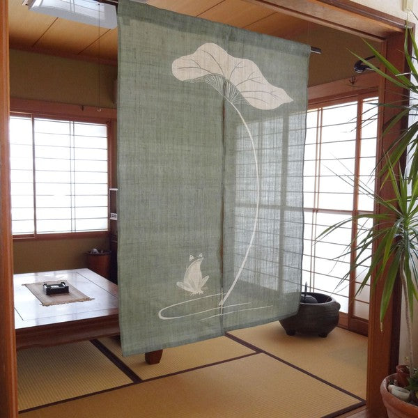 Handcrafted Hemp Noren - Traditional Japanese Patterns