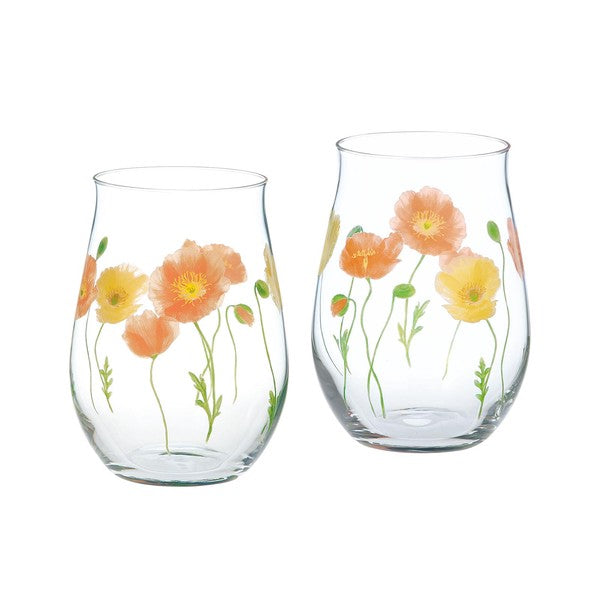 Floral Glass Pair Set