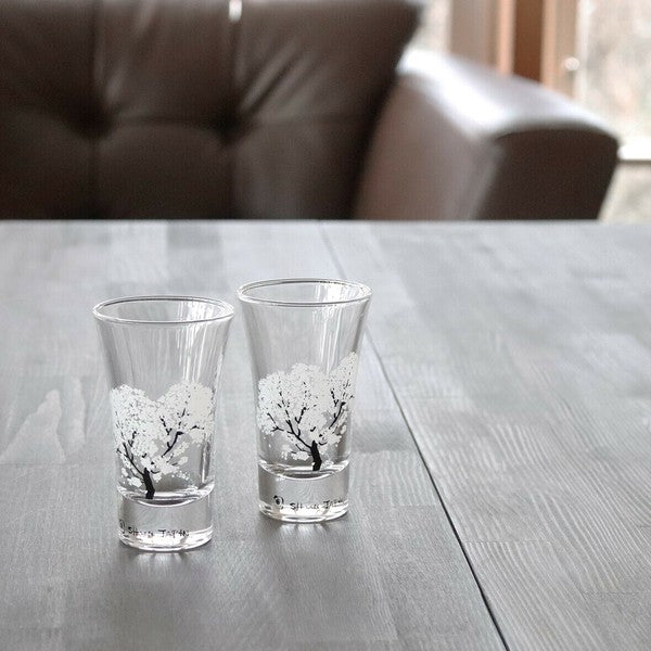 Frost Magic Color Changing Sake Glass Pair Set - Fireworks & Sakura