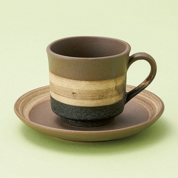 Sepia Coffee Cup & Saucer Set