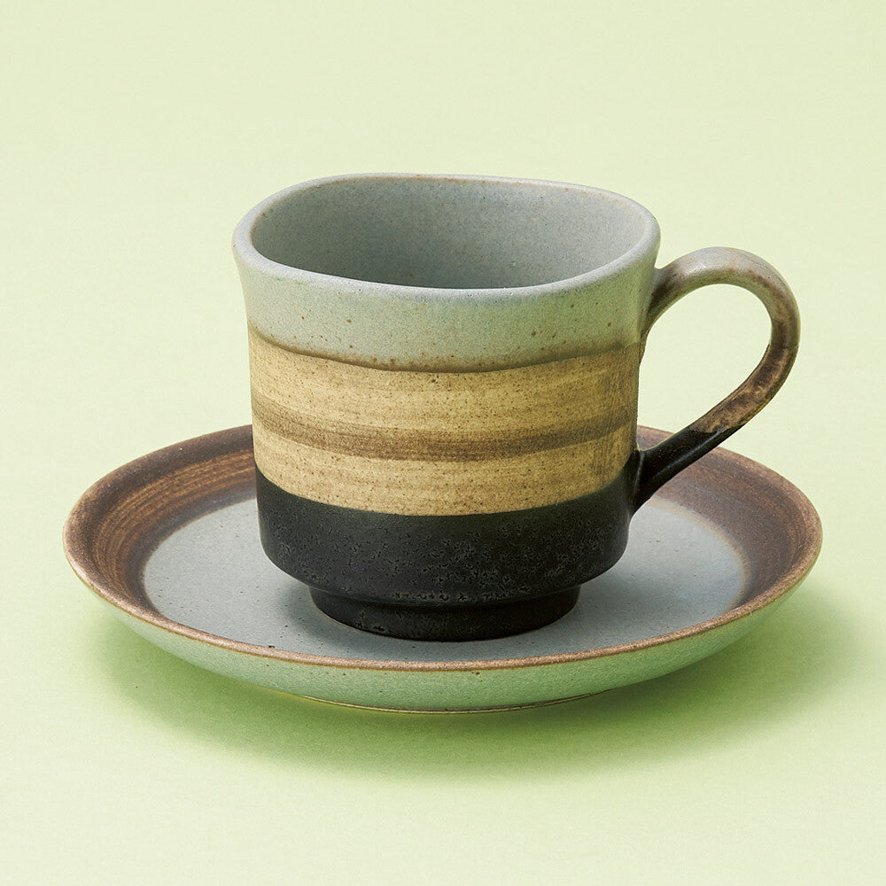 Sepia Coffee Cup & Saucer Set