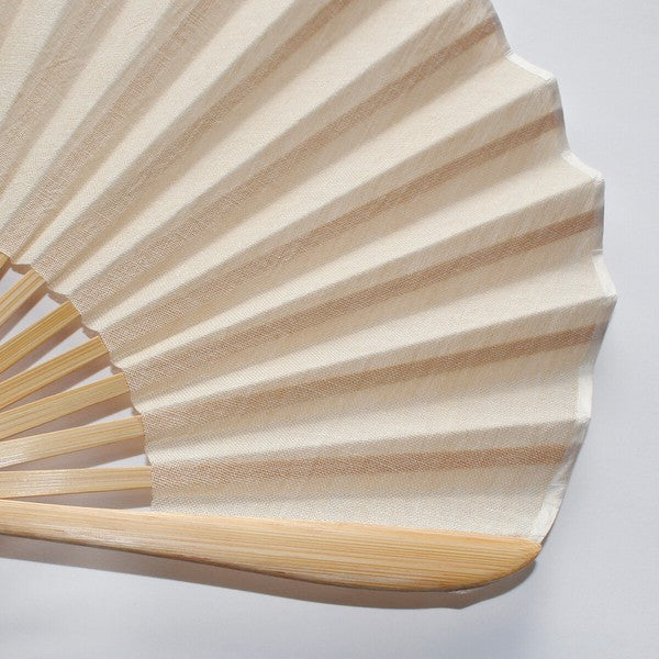 Ojiya Chijimi Shell-Shaped Fan (Various Colors)