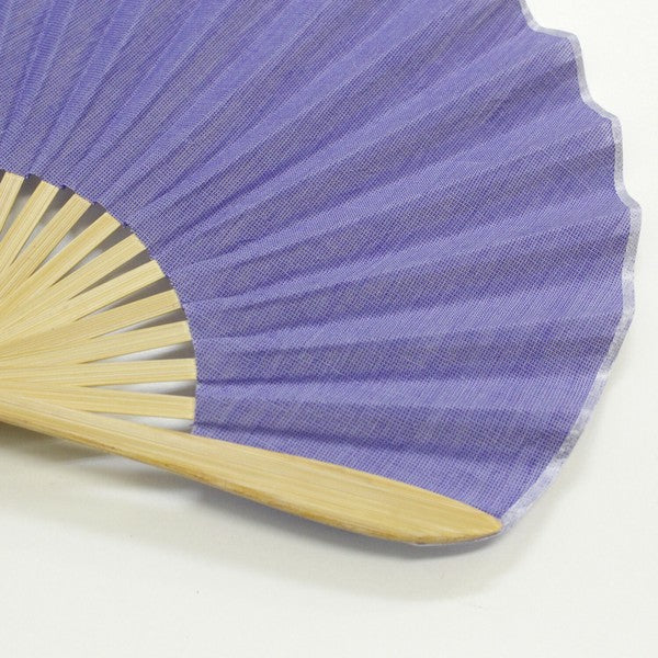 Ojiya Chijimi Shell-Shaped Fan (Various Colors)