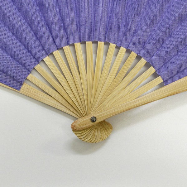 Ojiya Chijimi Shell-Shaped Fan (Various Colors)