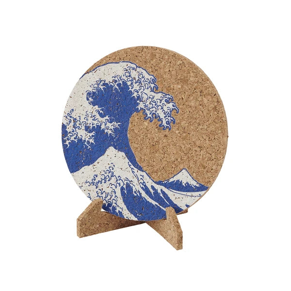 Hokusai Design Cork Coaster Set