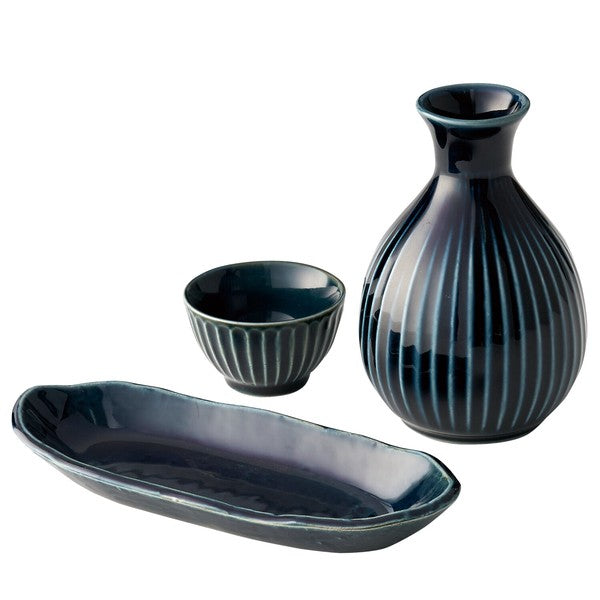 Mino Ware Sake Set with Gift Box