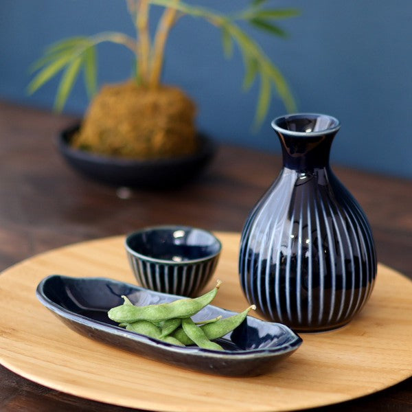 Mino Ware Sake Set with Gift Box