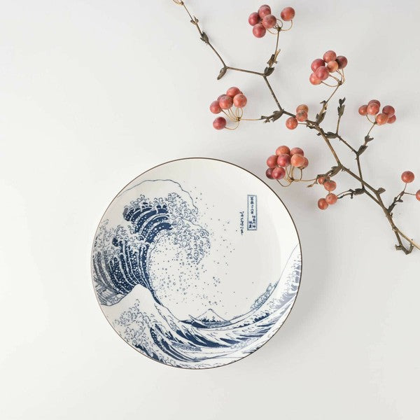 The Great Wave off Kanagawa Medium Plate - White Base