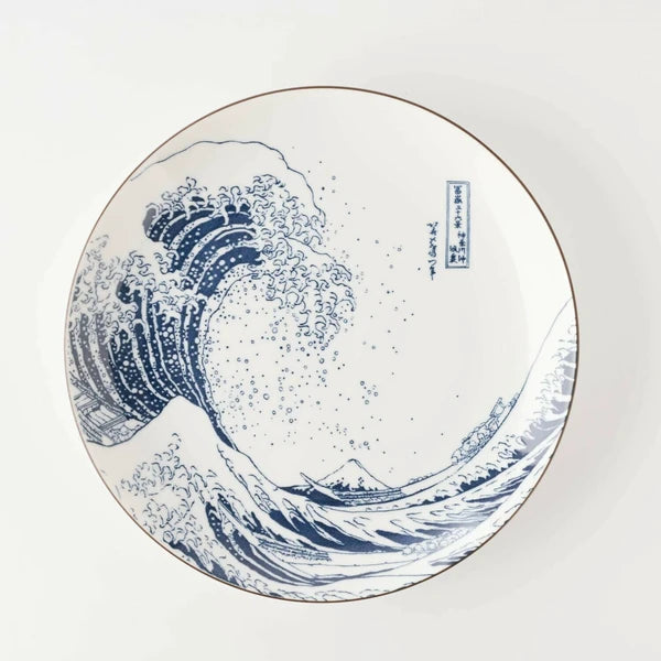 The Great Wave off Kanagawa Medium Plate - White Base