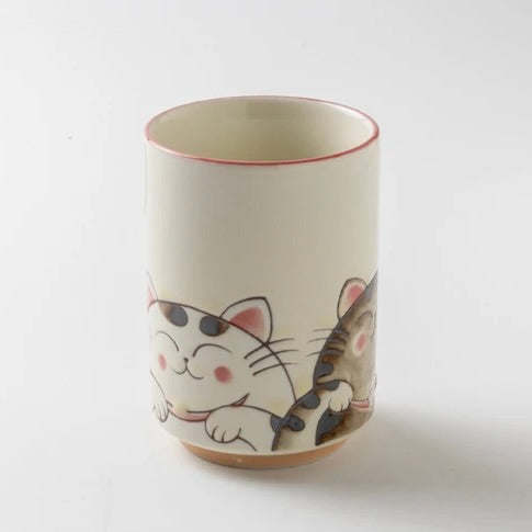 Crystal Cat Lucky Teacup Pair