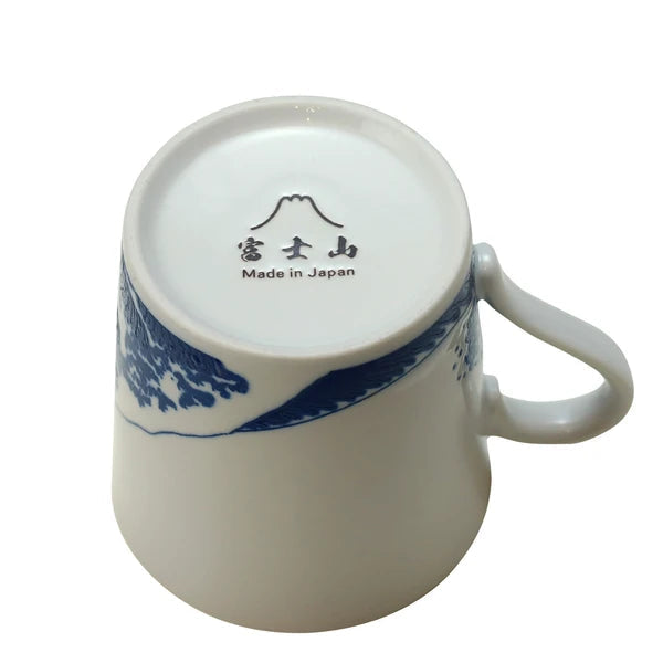 Bottom view of The Great Wave off Kanagawa mug showing base detail