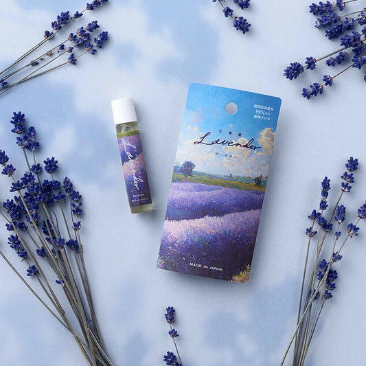 Hokkaido Lavender Roll-On Aroma oil with packaging box – natural essential oil blend