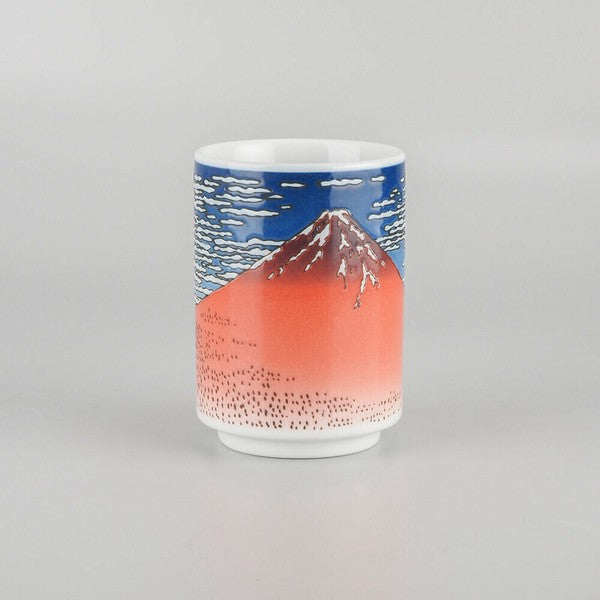 Hokusai Teacup – Great Wave & Red Fuji | Mino Ware Japan – nihon-kara