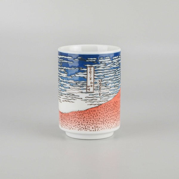 Hokusai Teacup – Great Wave & Red Fuji | Mino Ware Japan – nihon-kara