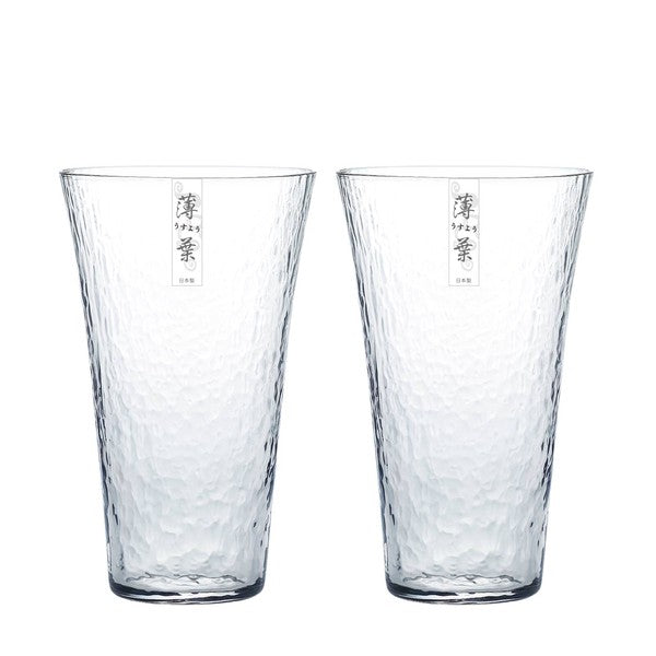 Elegant Japanese glassware set for whisky, cocktails and refreshing drinks
