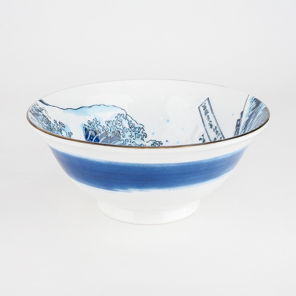 Great Wave Off Kanagawa Large Bowl - White