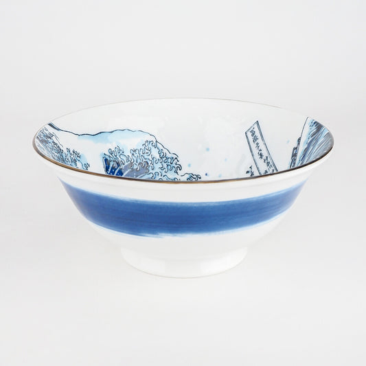 Great Wave Off Kanagawa Large Bowl - White