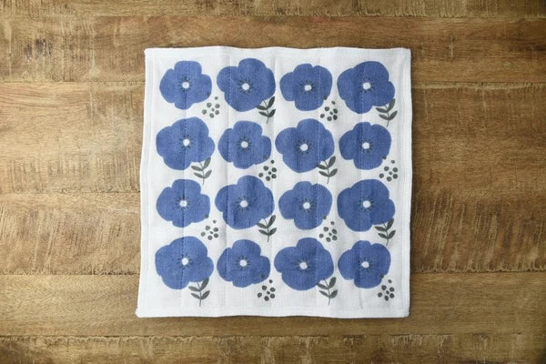 7 layer kaya cloth floral pattern Japanese dishcloth