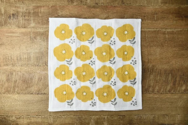 7 layer kaya cloth floral pattern Japanese dishcloth