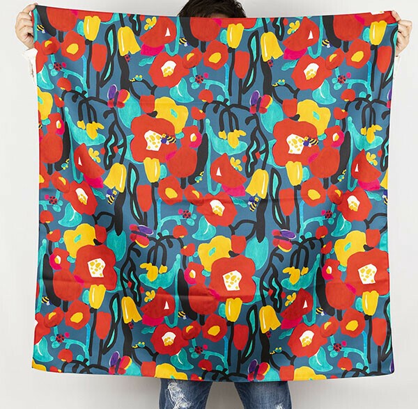 Modern Camilia Water-Repellent Furoshiki