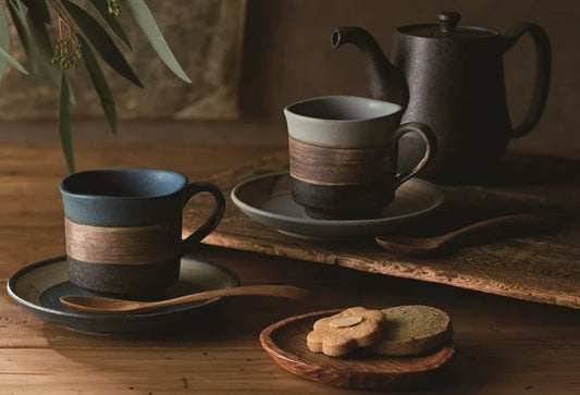 Sepia Coffee Cup & Saucer Set