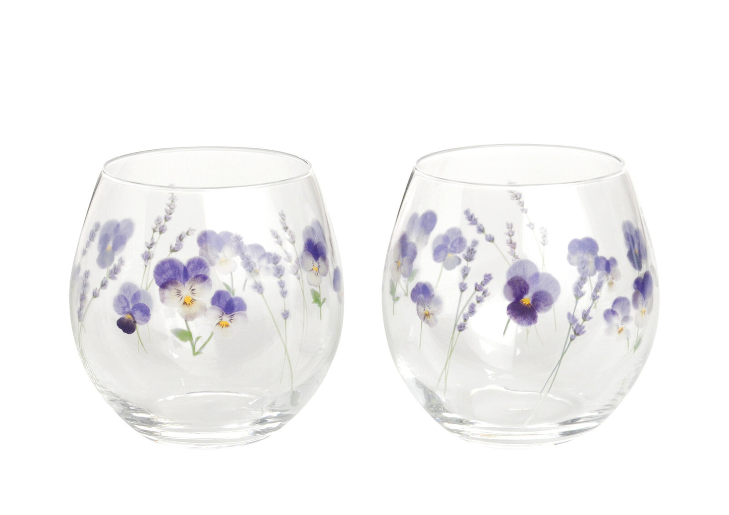 Floral Glass Pair Set