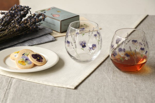 Floral Glass Pair Set