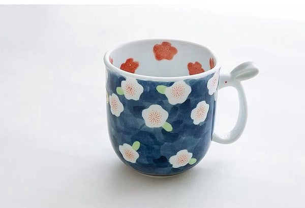 Arita Ware Plum Blossom Bunny Mug