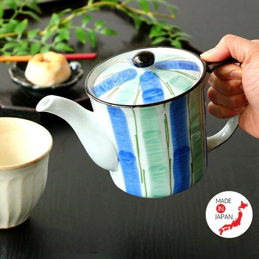 有田燒手繪 清綠十草茶壺