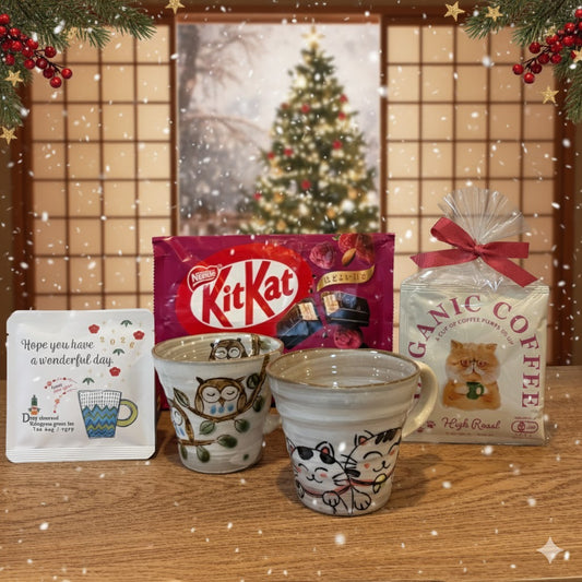 Hand-Painted Duo Mug & Japanese Treat Kit