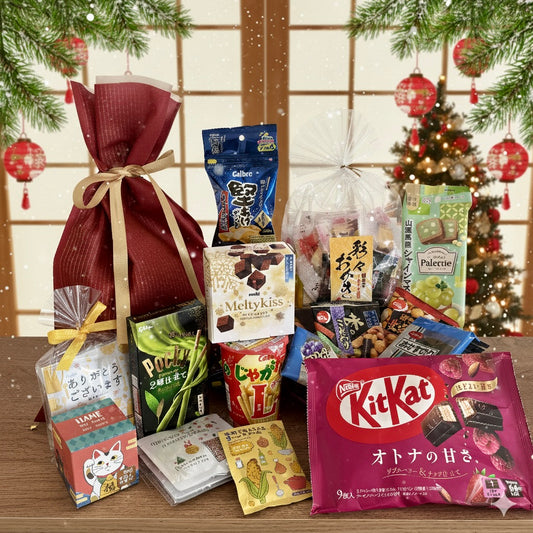 Merry Japanese Snack Box – festive assortment of authentic Japanese snacks and sweets
