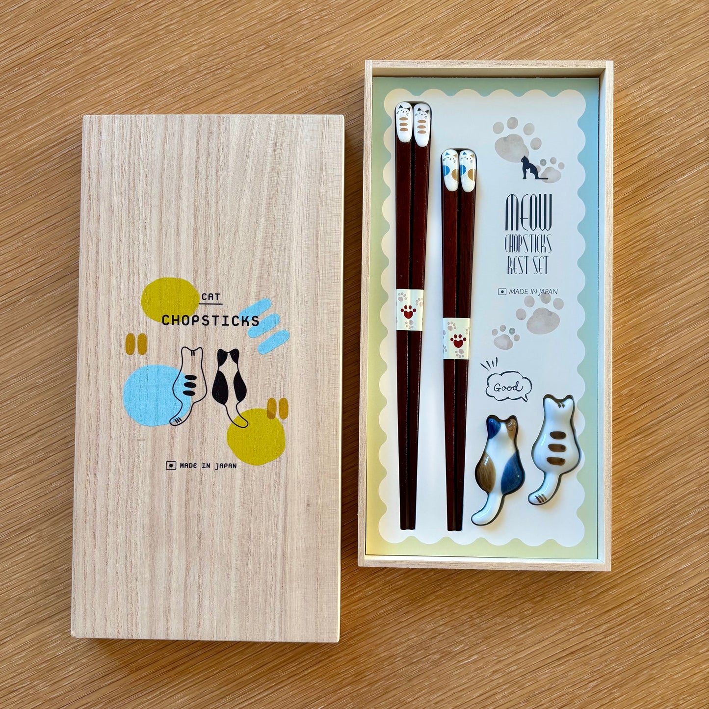 貓咪筷子與筷架禮盒裝